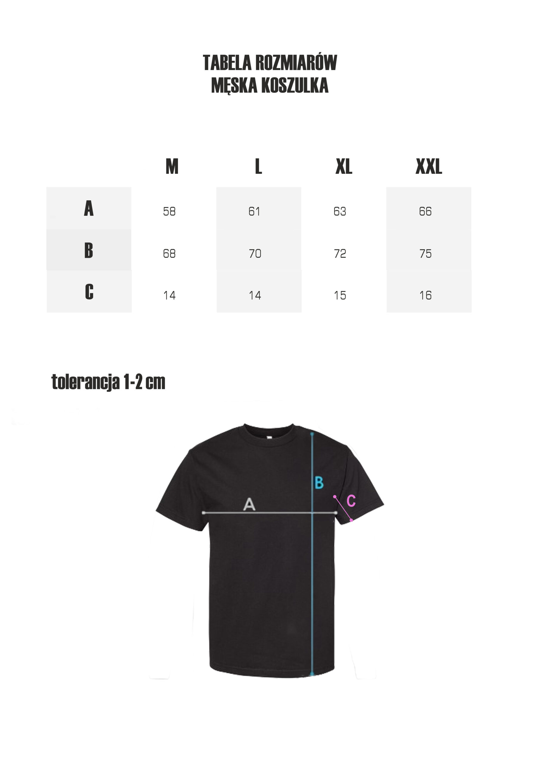 Rozmiarówka Koszulki v6